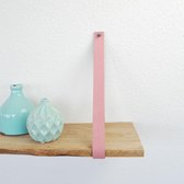 Leren plankdragers oud roze – 3 cm breed – Echt leer –  Set van 2 stuks - Handmade in Holland