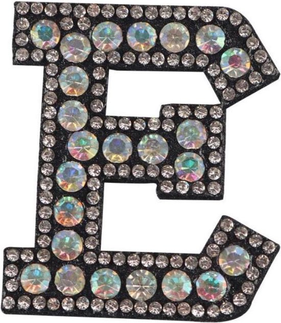 Strass Applicatie Alfabet Letter 45 Cm Hoog A Tm Z Letter E