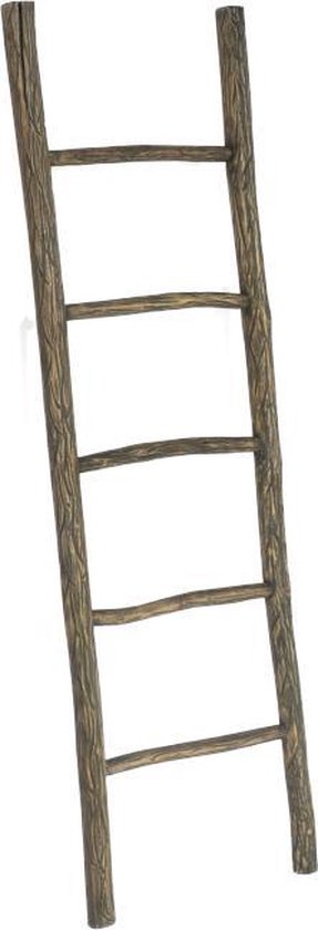 Teakea - Decoratieve houten ladder Teak | Carved Wood | 50x5x150