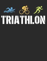 Mein Triathlontagebuch: Trainingstagebuch fur alle Triathleten ♦ Laufen, Schwimmen, Radfahren ♦ Logbuch fur uber 300 Eintrage ♦ grosszugiges A4+ Format ♦ Motiv