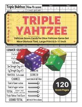 Triple yahtzee score pads