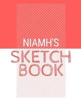 Niamh's Sketchbook: Personalized red sketchbook with name