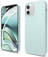 Solid hoesje Soft Touch Liquid Silicone Flexible TPU Rubber - Geschikt voor: iPhone 11  -  mint