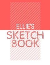 Ellie's Sketchbook: Personalized red sketchbook with name