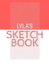 Lyla's Sketchbook: Personalized red sketchbook with name