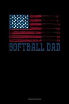 Softball Dad American Flag