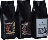 Koffiezz proefpakket koffie - filter gemalen- Div variaties Rond Verfijnd en Krachtig