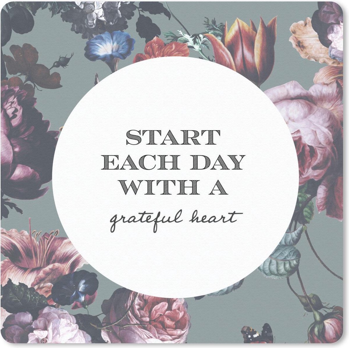 Muismat 20x20 cm - Mousepad Bloemen - Quotes - Lente - Muismatten