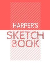 Harper's Sketchbook: Personalized red sketchbook with name