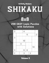 Shikaku Puzzle Book: 8x8: 256 Easy Logic Puzzles: Volume 5