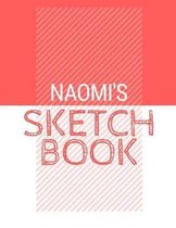 Naomi's Sketchbook: Personalized red sketchbook with name