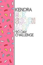 Kendra: Personalized colorful sprinkles sketchbook with name