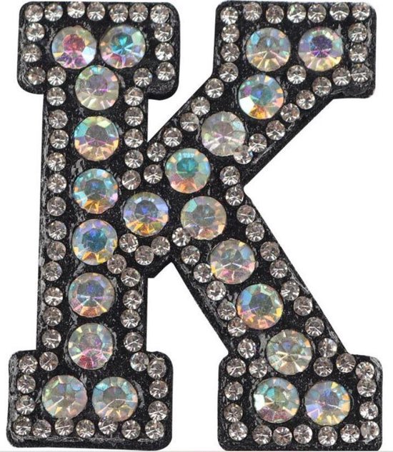 Strass Applicatie Alfabet Letter 45 Cm Hoog A Tm Z Letter K