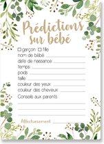 Franstalige Babyshower invulkaarten – Voorspellings en adviezen kaarten - 20 stuks A6 formaat - Enkelzijdig - Babyshower Cadeau