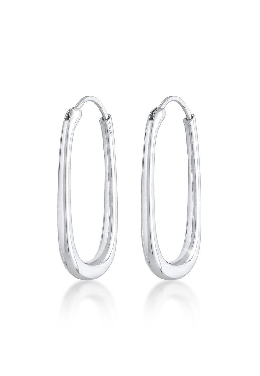 Elli PREMIUM Dames Oorbellen Dames oorringen Ovaal Elegant Tijdloos Basic in 925 Sterling Zilver
