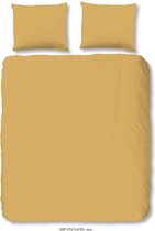 Luxe Dekbedovertrek Tweepersoons - 200x200/220cm - Inclusief 2 Kussenslopen - 100% Zacht Katoensatijn - Ocre