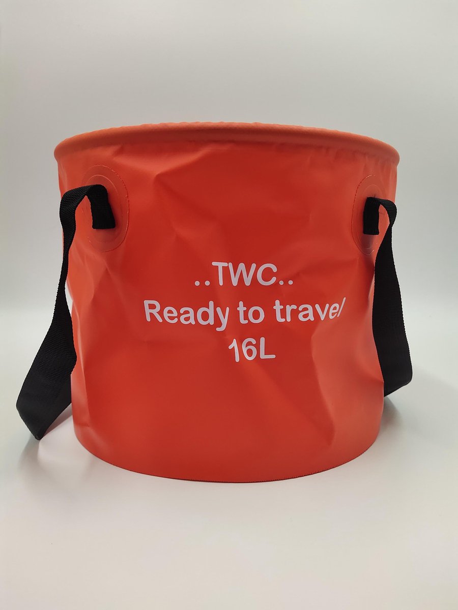 TWC Opvouwbare emmer - rood 16L - wasbak - emmer - camping