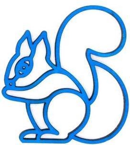 Mono Object plintdier eekhoorn blauw medium - 12 x 13 x 0.6 cm