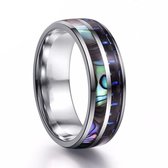 Tungsten - Wolfraam ring Northern lights