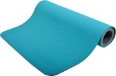 Schildkröt Fitness  -Yogamat - Afmetingen 180 cm x 61 cm x 4 mm - TPE- Blauw/Grijs