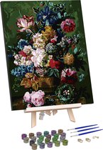 Rubye® Schilderen Op Nummer Volwassenen – Bloemen in Vaas – Met Frame en Schildersezel – 40x50 cm