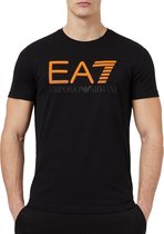 EA7 T-shirt - Mannen - zwart - oranje