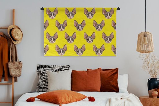 Tapisserie - Tapisserie - Animal - Motifs - Jaune - 150x100 cm - Tapisserie