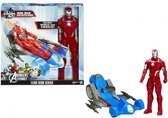 Marvel Avengers Assemble Iron Man pop met actie voertuig Titan Hero series battle racer actie held