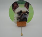 Wandlamp moon Franse bulldog - moonlamp - wandlamp hond - muurlamp hond - ronde wandlamp - dierenlamp