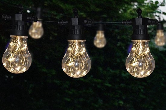 merknaam welvaart Ja Tuinverlichting - Connectable Lichtsnoer 13 meter - 10 lampen - Warm wit  kleur led -... | bol.com