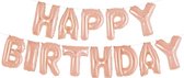Ballonnen Letter Set Happy Birthday Rosé Goud 35cm