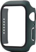 Apple Watch 38MM Full Cover Hoesje + Screenprotector - Kunststof - TPU - Apple Watch Case - Donkergroen