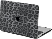 Lunso Geschikt voor MacBook Pro 16 inch (2019) Leren cover hoes - case - Leopard Pattern White