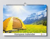 Cadeautip! Kampeer kalender 35x24 cm | Kampeer verjaardagskalender | Kampeer wandkalender| Kalender 35 x 24 cm