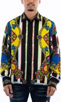 Versace Jeans Couture Reg Print Panel Stripes Shirts Twill Vi