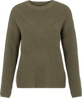 PIECES PCKARIE NEW LS O-NECK KNIT CP BC Dames Trui - Maat S