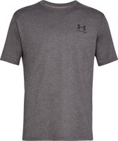 Under Armour Sportstyle Left Chest SS Sport Shirt Hommes - Gris - Taille M
