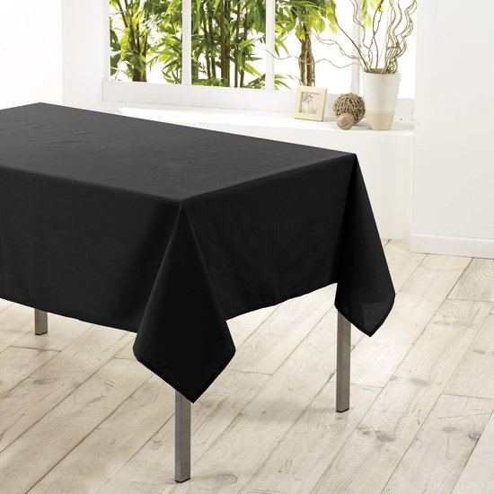 Tafellaken-Tafelkleed- textiel Essentiel zwart 140cmx200cm | bol.com