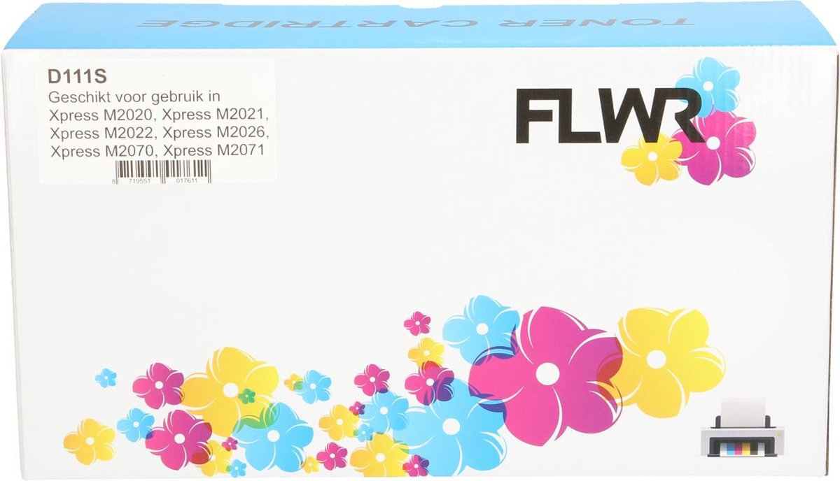 FLWR - Toner / D111S / Zwart - Geschikt voor Samsung - FLWR