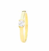 Hemels juwelier- HMLR137- Dames- Damesring- 14k geel gouden- Ring- Verlovingsring- Maat56 - 18mm- Moederdag aanbieding