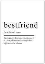 Poster - Best Friend - muurposter - Wanddecoratie met tekst