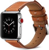 Apple Watch 42/44MM Leren Bandje - Leer - Horloge Bandje - Polsband - Kunstleer - Apple Watch 1 / 2 / 3 / 4 / 5 / 6 / SE - Bruin