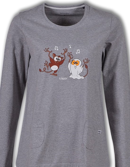 Pyjama fille-femme gris chiné - taille 128