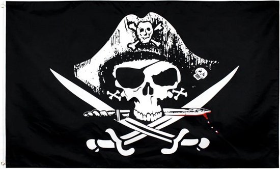 New Age Devi - Jolly Roger - Drapeau pirate - Drapeau pirate - 90 x 150 cm  - Skull & Bones | bol