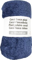 Coral Fleece Deken 150x200 cm - Blauw
