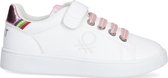 Benetton Penn Crack Velcro Lage sneakers - Leren Sneaker - Meisjes - Wit - Maat 26