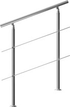 Monzana edelstaal trapleuning 100 cm balustrade - binnen en buiten – leuning