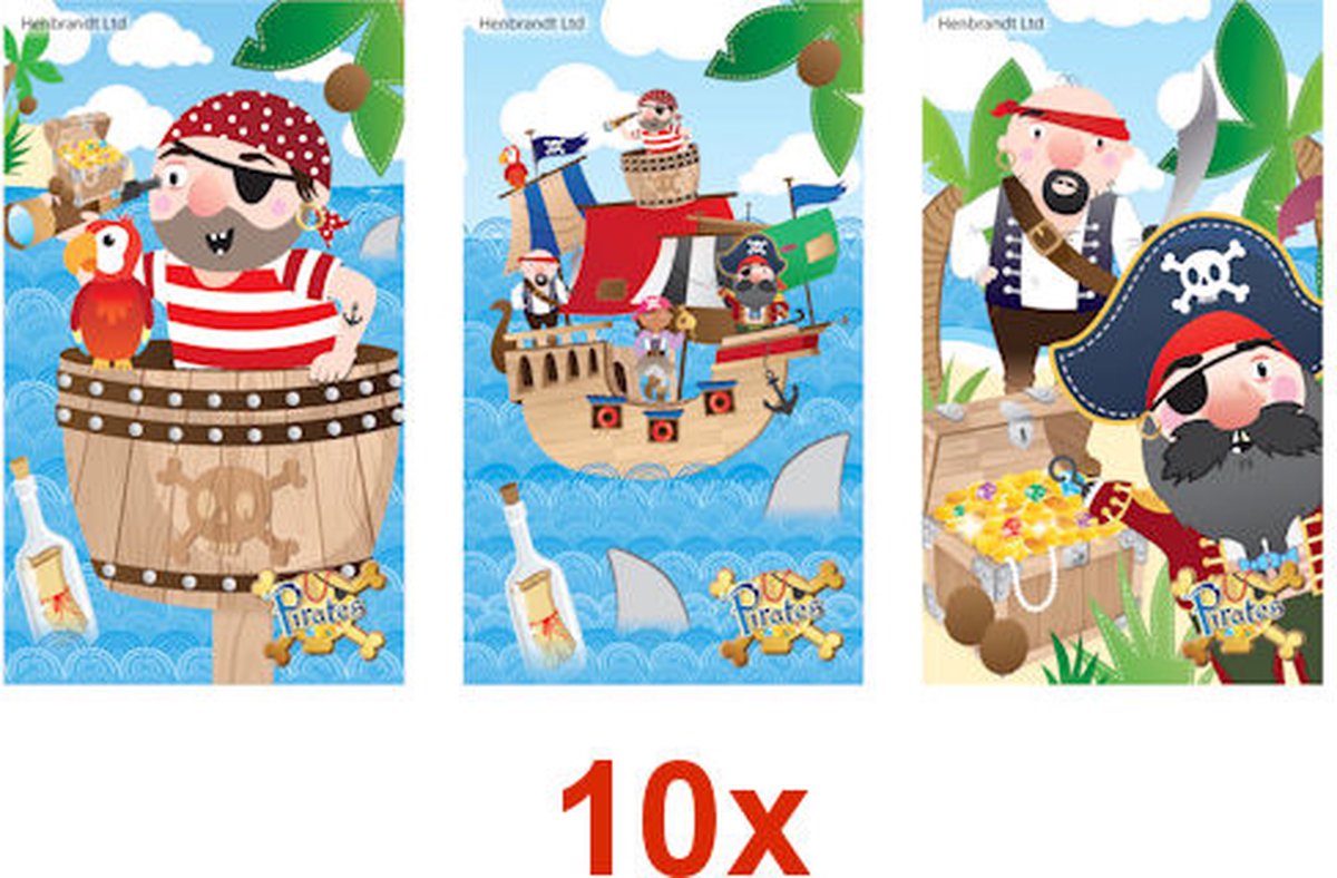 10 STUKS - LUXE PIRATEN - Traktatie Doos - INCLUSIEF SPEELGOED - Traktaties Uitdeelcadeaus voor Verjaardagen en Kinderfeestjes — afbeelding 6