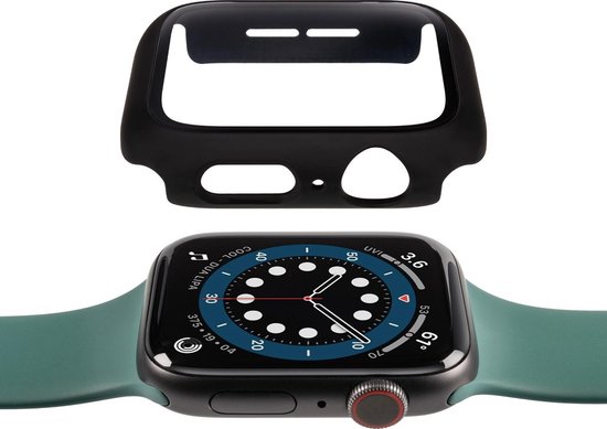 Gecko Covers Apple Watch 4/5/6/SE 44 mm Screen Protector + Case - Bumper  frame verre... | bol.com
