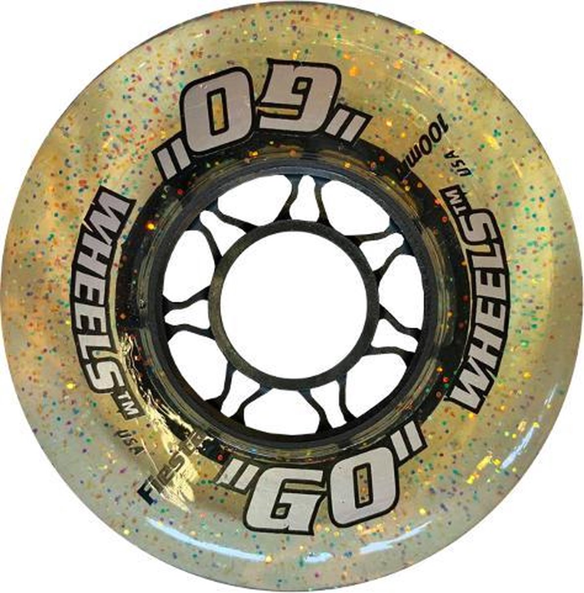 Go Wheels - Stepwielen - 2-Pack - 100 mm - Transparant - One Size